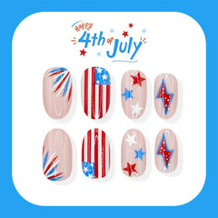 Rdntbeu display of medium oval nail sizes demonstrating fit options for varied nail beds