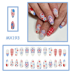 Rdntbeu close-up of star, checkered and flag designs showcasing detailed glossy finish