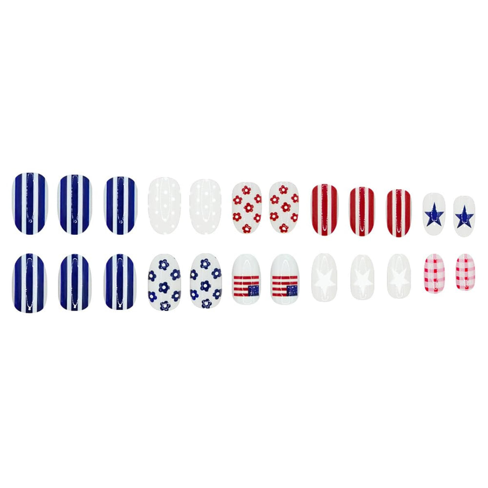 Rdntbeu nails worn on hands at a picnic showing quick application and holiday-ready look