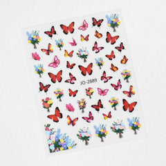 Rdntbeu full sticker sheet layout showing variety of butterflies and flowers