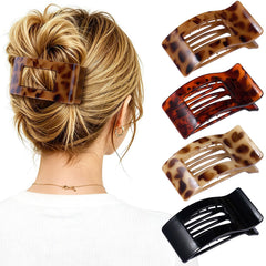 RDUQM front packaging showing four flat hair clips and benefits