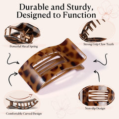 RDUQM clip securing hair up with strong, non-slip hold in use
