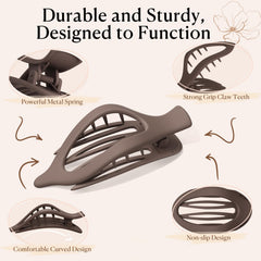 RDUQM flat clip securing a half-up hairstyle, keeping hair tidy and sleek