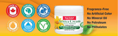 Real Relief cream on fingertip ready to apply for easy use