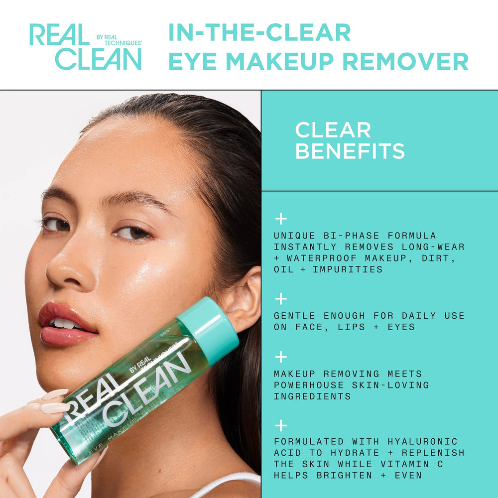 Real Techniques close-up of liquid texture highlighting gentle hydrating benefit