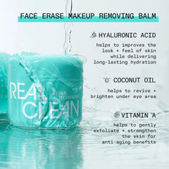 Real Techniques balm being massaged on dry skin to dissolve makeup