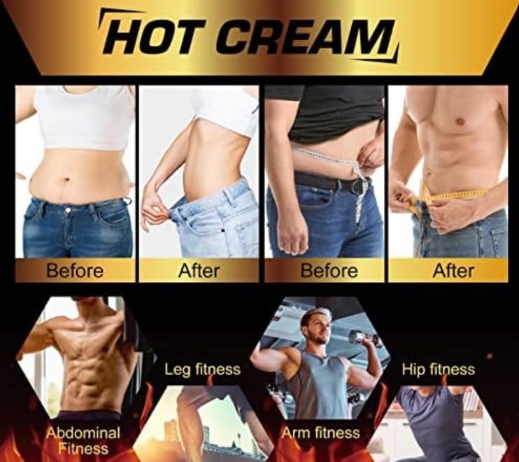 REBODUM applying cream to stomach highlighting targeted sweat enhancement