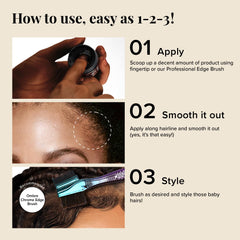 Red by Kiss before and after hairline showing smoother edges benefit