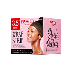 Red by Kiss strip securing edges for precise baby-hair styling