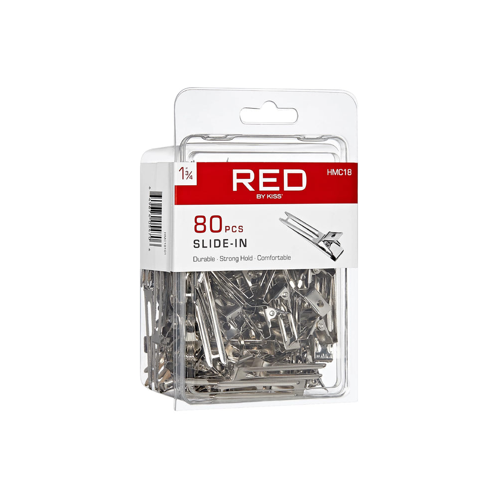 Red by Kiss clips in a salon station for professional use