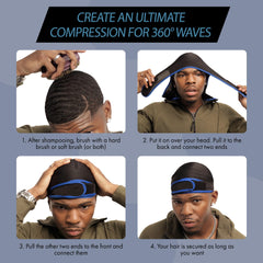 Red by Kiss durag worn in lifestyle setting showing style and comfort benefit: wearability