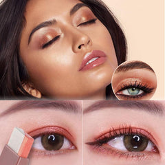 RED-SHYN creamy glitter texture close-up, visible sparkle with smooth finish