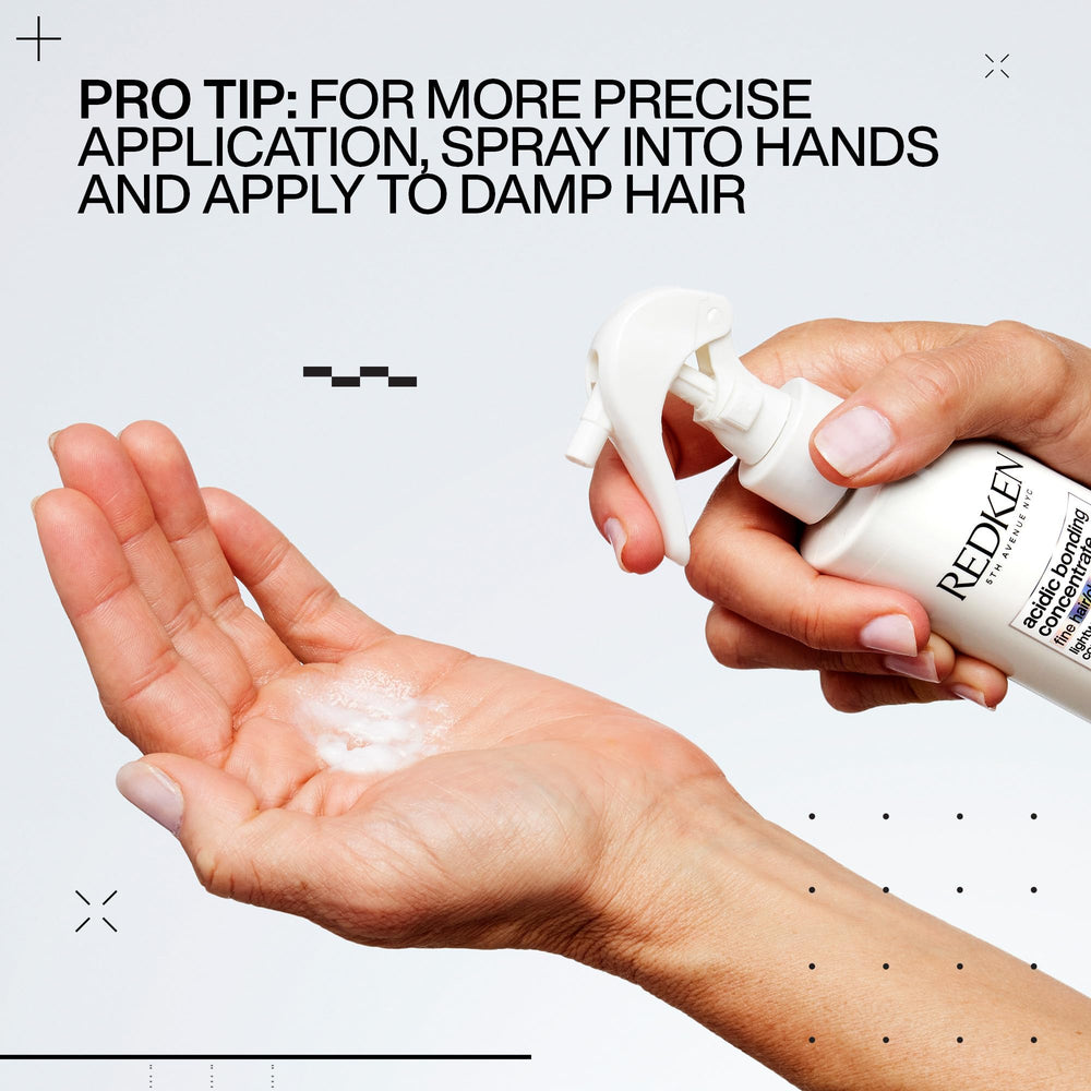 Redken before and after fine hair showing improved volume