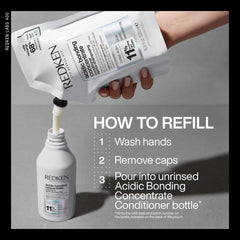 Redken product label and ingredients list highlighting Bonding Care Complex and citric acid