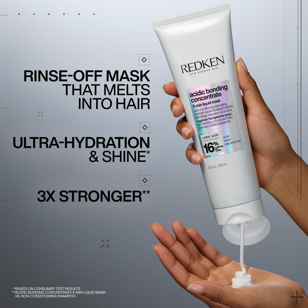 Redken product texture close-up highlighting lightweight liquid formula benefit