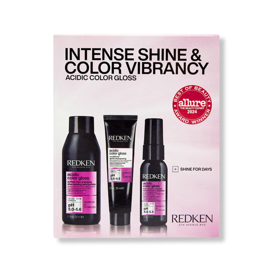 Redken front packaging showing the mini kit and travel convenience