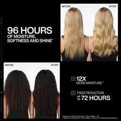 Redken All Soft All-In Mask with Argan Oil ingredient highlighting moisture boost