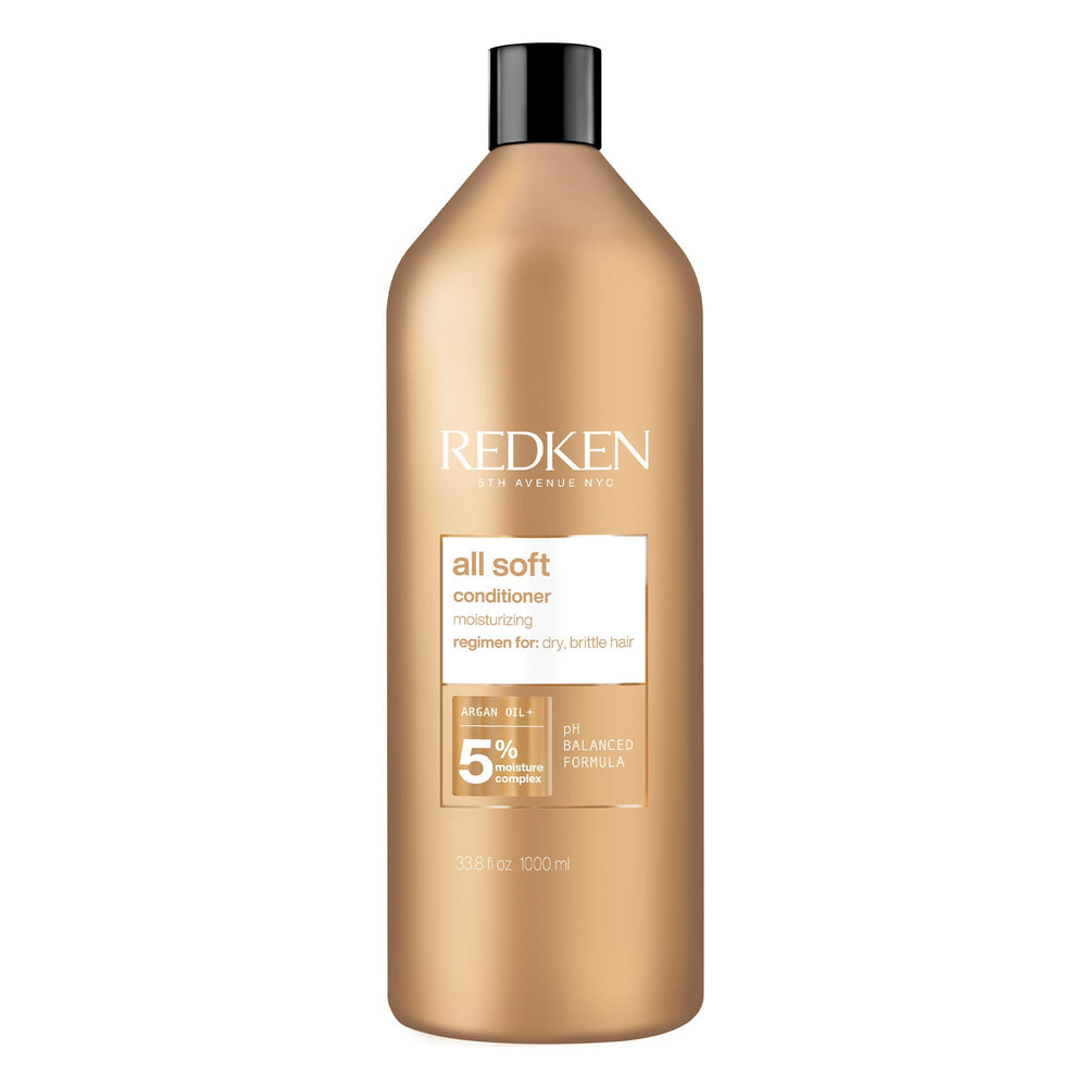 Redken All Soft conditioner front bottle showing label and benefit