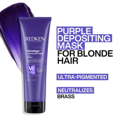 Redken Blondage being applied to blonde hair for fast anti-brass correction