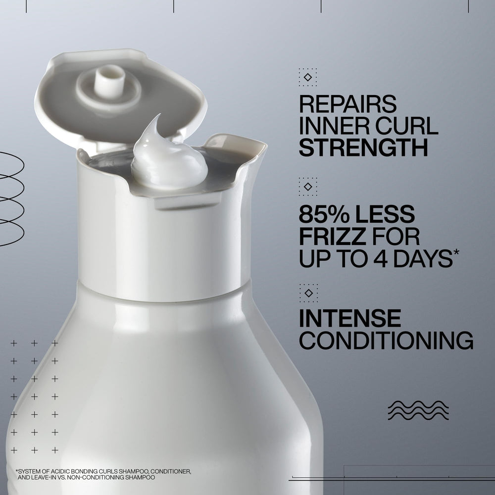 Redken closeup pump and label acidic bonding highlights easy dispensing and trust