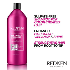 Redken foam texture in palm demonstrating gentle, non-stripping lather benefit