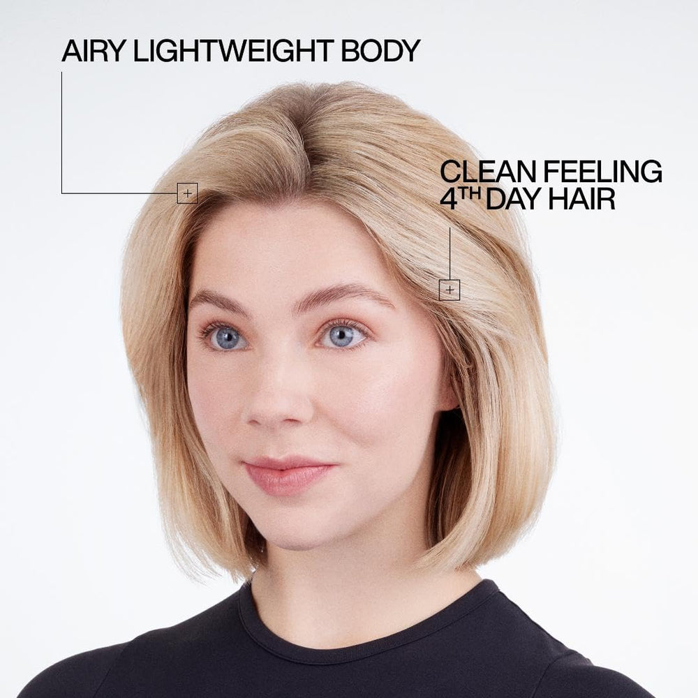 Redken deep clean styled hair after refresh showing renewed matte finish