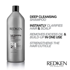 Redken bottle in hand showing 33.8 fl oz scale and value for home or salon