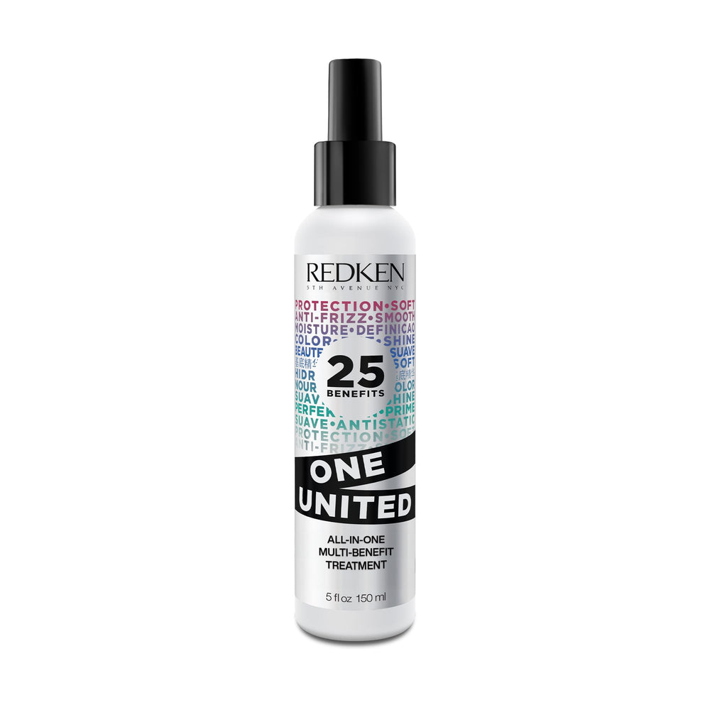 Redken One United front bottle showing label and size for easy recognition and use