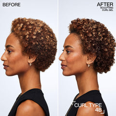 Close-up of Redken gel highlighting squalane and jojoba benefits