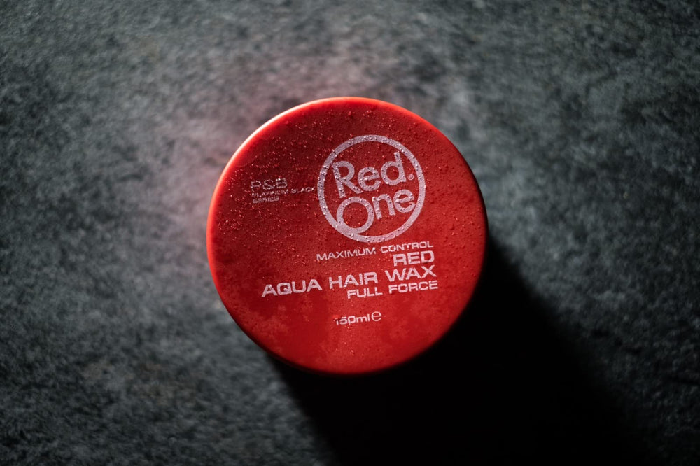 Redone Red One styled side profile showing glossy hold and clean finish