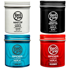 Model styled with Redone wax showing natural matte texture and all-day hold