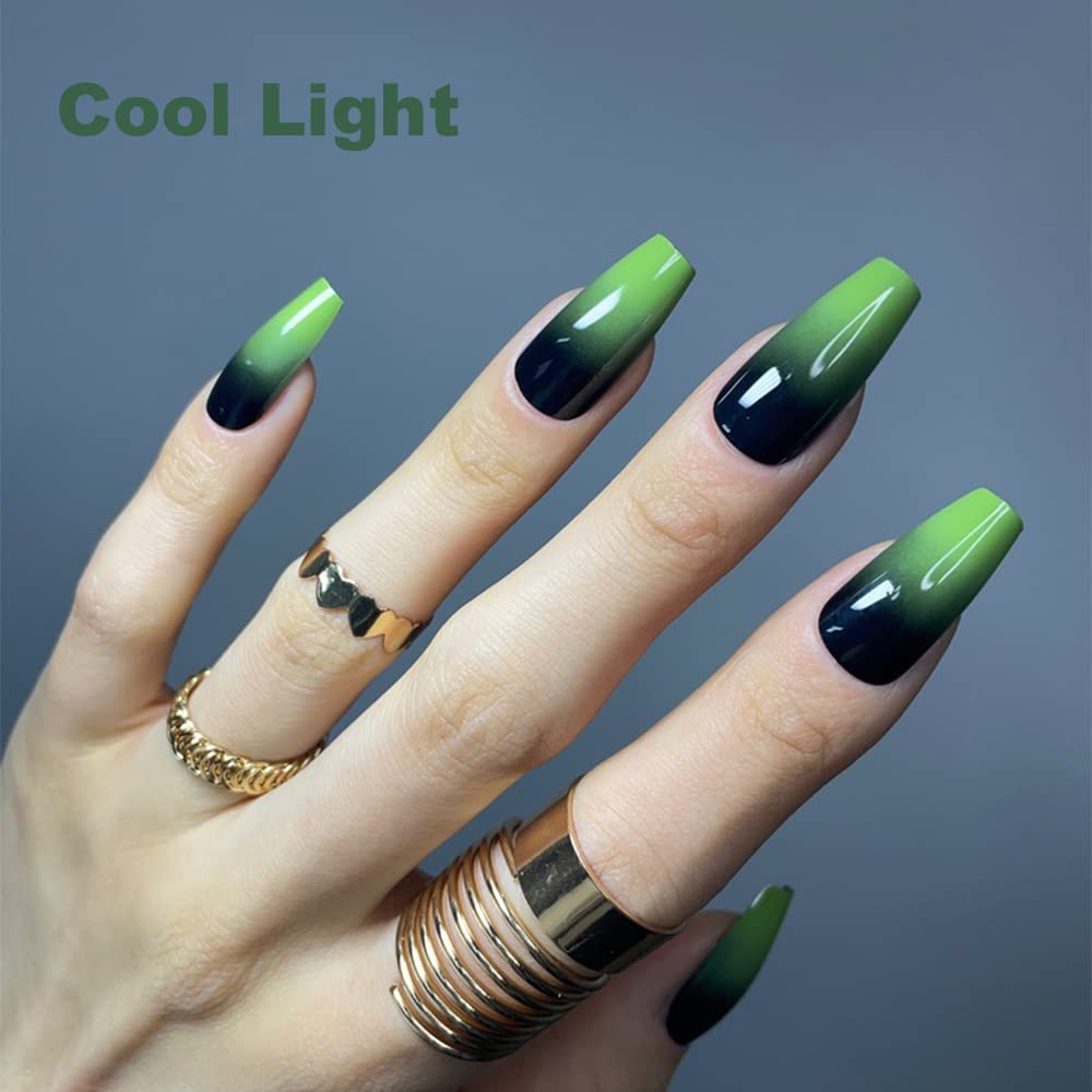 Redykat side profile of extra long coffin nails showing dramatic length