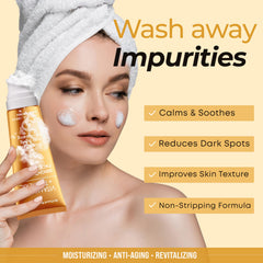 Refined Radiance creamy texture close-up showing hydrating lather for gentle cleansing