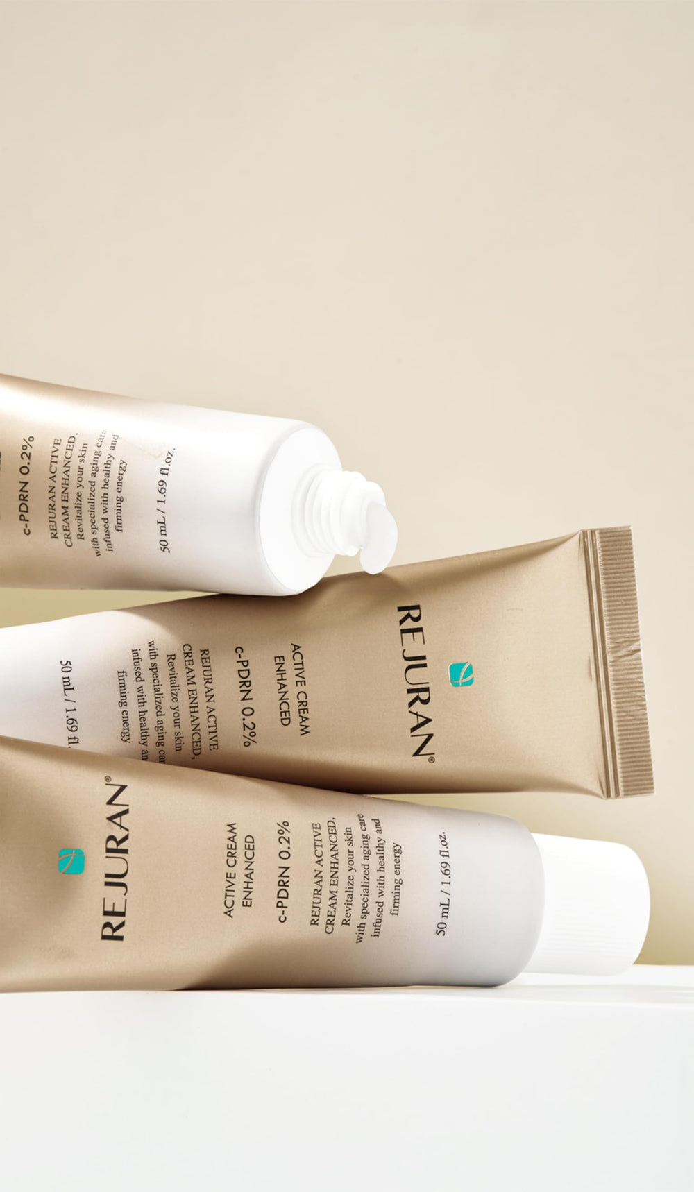 REJURAN on bathroom shelf at night illustrating routine use and calming ritual