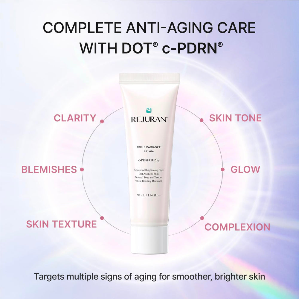 REJURAN applying cream on hand to show spreadability and immediate hydration benefit