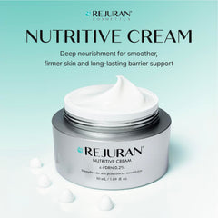 REJURAN open jar showing smooth cream surface, highlights rich texture