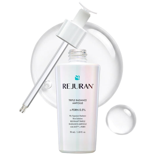 REJURAN front bottle showing sleek ampoule design and clear branding