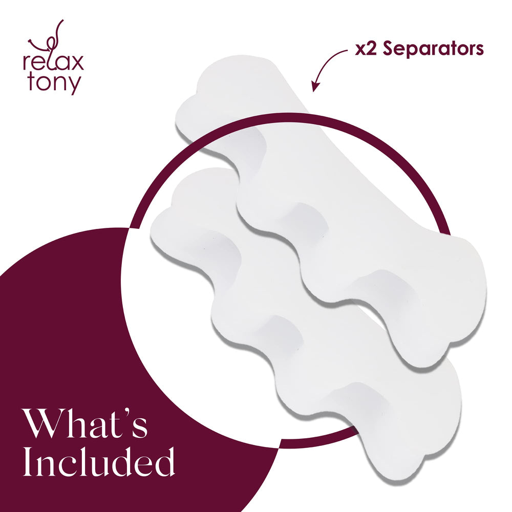 Relax Tony set lined up displaying various spacer shapes and fit