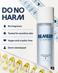 Remedy Science before and after texture comparison highlighting smoother skin