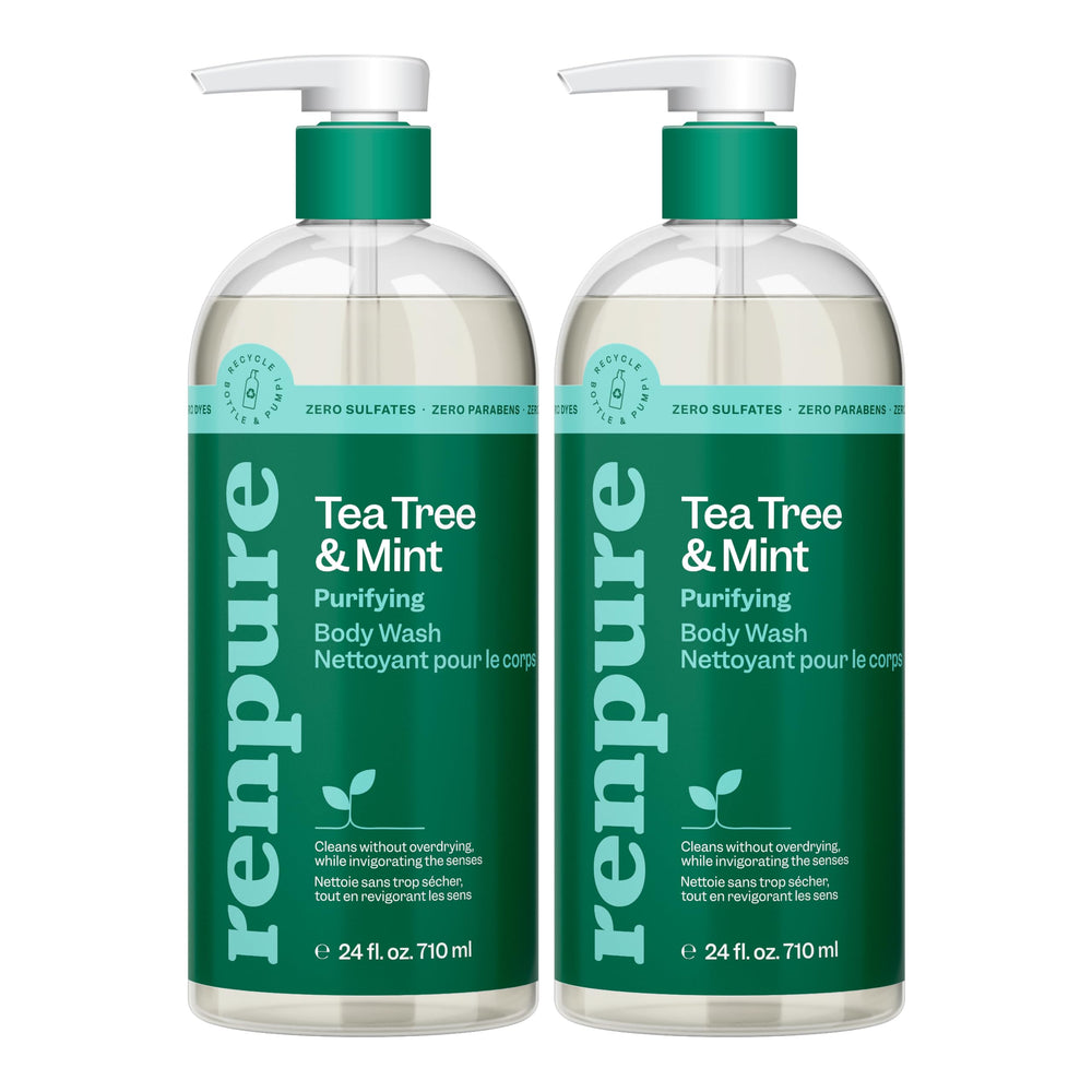 RENPURE front packaging showing two 24 fl oz bottles and refreshing mint scent benefit