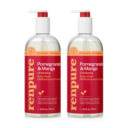 RENPURE front view of two 24 fl oz bottles showing product and scent benefits