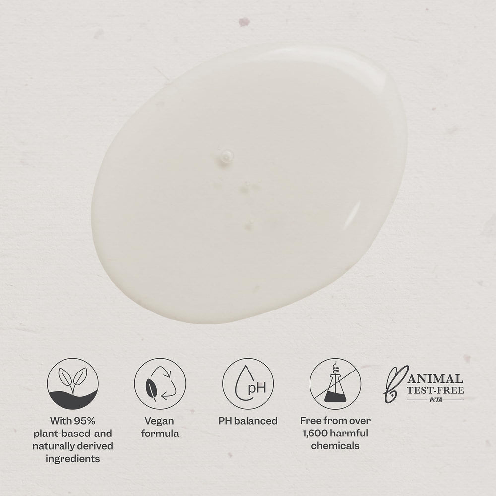 Renpure finished hair glowing with shine showing instant glossy, healthy-looking results