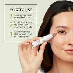 Replenix application demonstration patting under-eye for blurring benefit