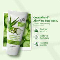 Reshma Beauty cucumber and aloe vera close-up highlighting natural extracts