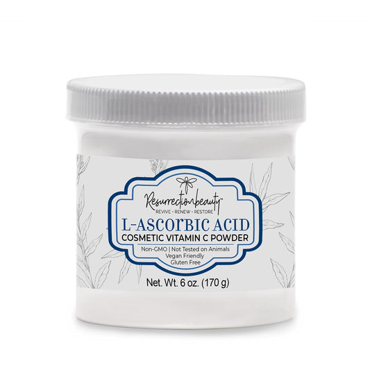 RESURRECTIONbeauty front packaging showing 6 oz container and branding, convenient for DIY