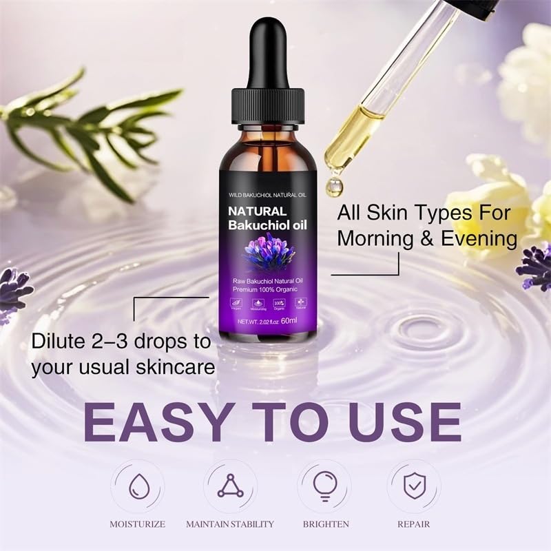 RETZLA label close-up displaying organic bakuchiol ingredients and benefits