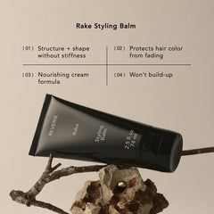 REVERIE applying balm to hands and hair for easy distribution and better definition
