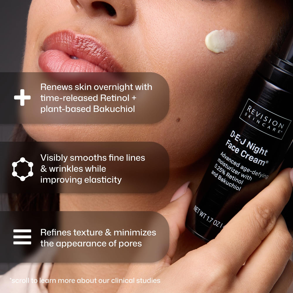 Revision Skincare product label showing active ingredients and key benefits