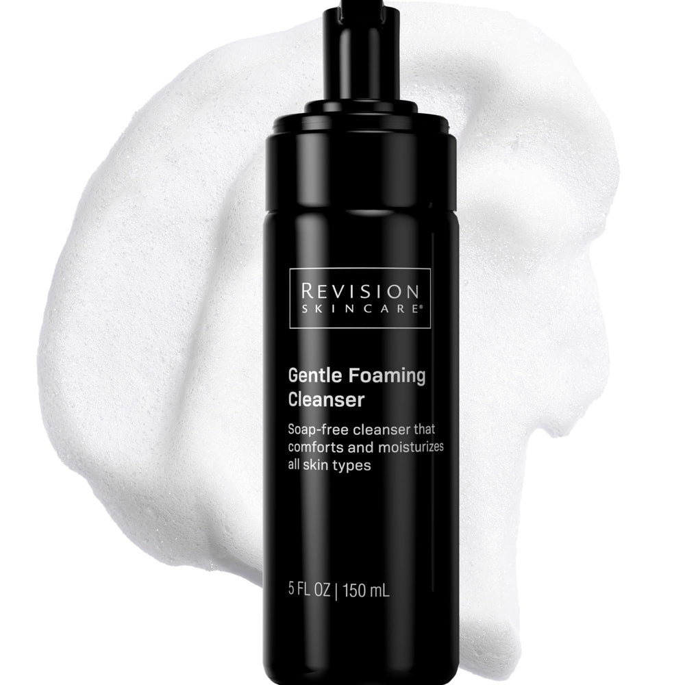 Revision Skincare front bottle view showing clean packaging and benefit of gentle cleansing