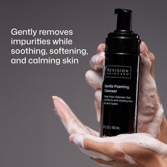 Revision Skincare pump close-up illustrating easy dispensing and controlled usage